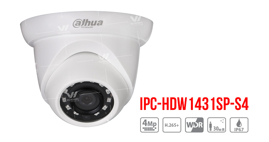 Bán Camera IP Dome 4MP Dahua DH-IPC-HDW1431SP-S4 giá rẻ